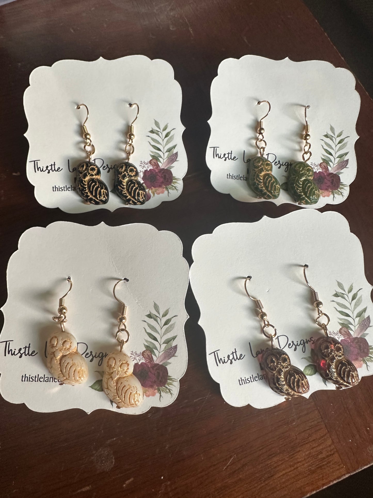 Ceramic Owl Earrings