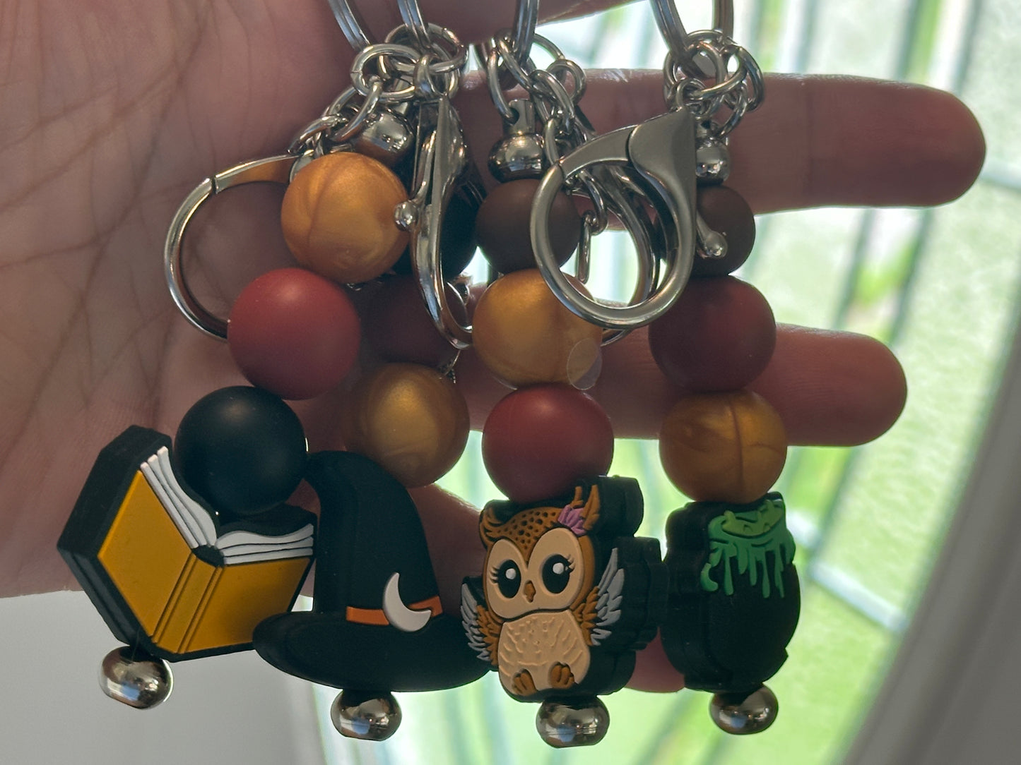 Magic School Beaded Bar Keychain