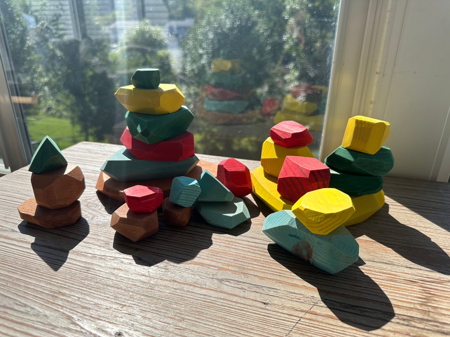 Barefoot Babies|Barefoot Kids: Handmade Wood Stacking Stones (Balancing Blocks)