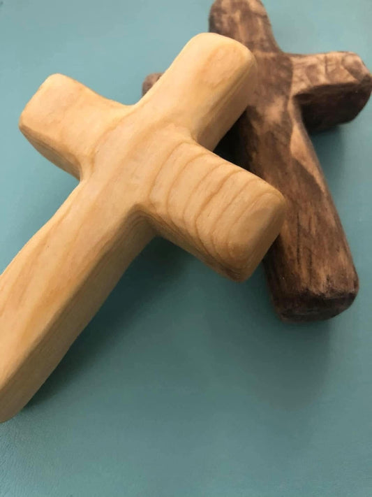 Hand carved Comfort Prayer Cross Style 1 (PreOrder)