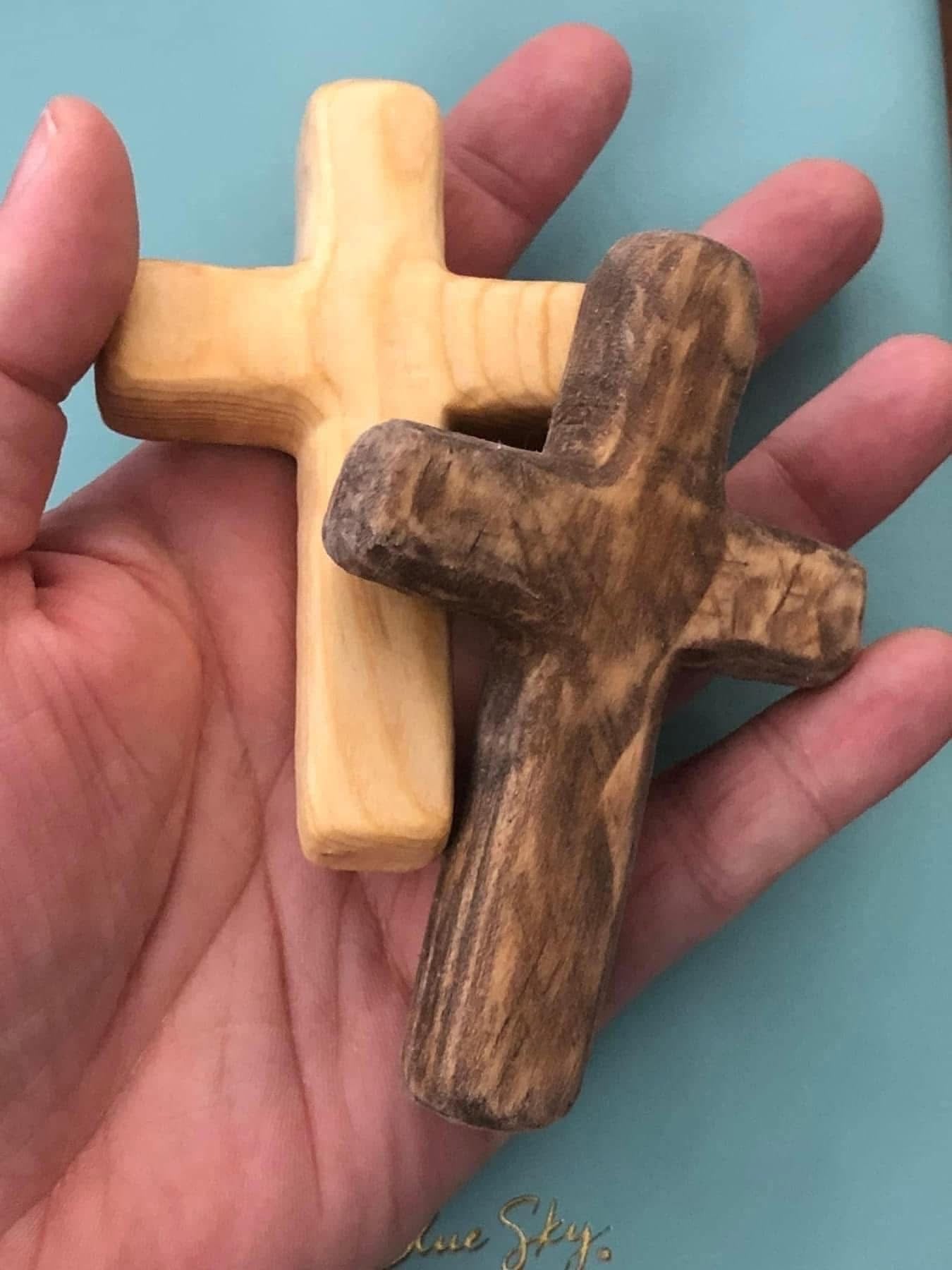 Hand carved Comfort Prayer Cross Style 1 (PreOrder)