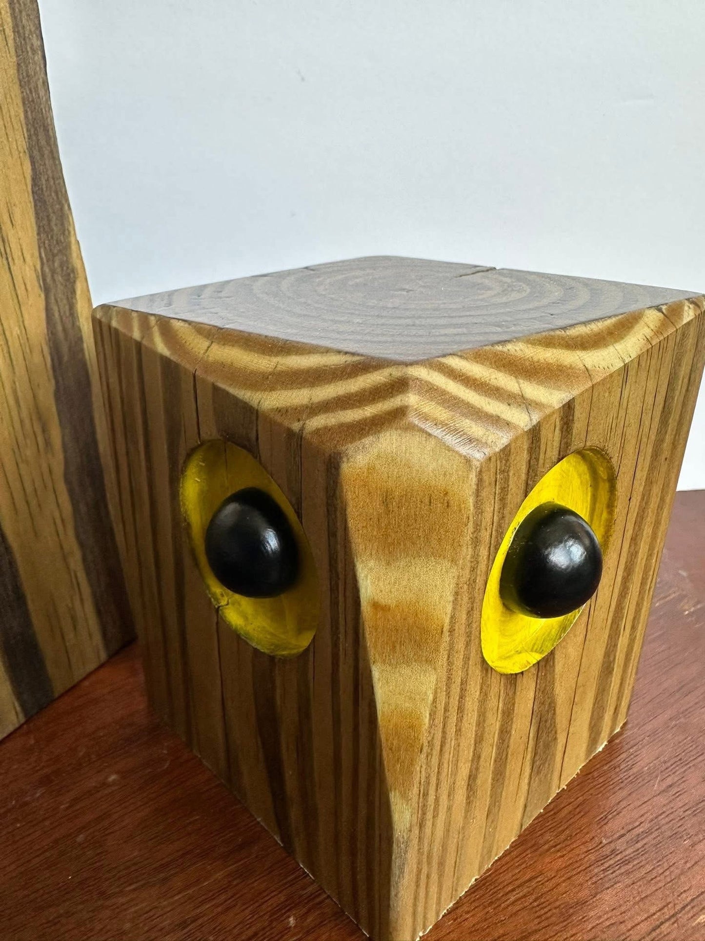Set of 3 Rustic Wood Owls