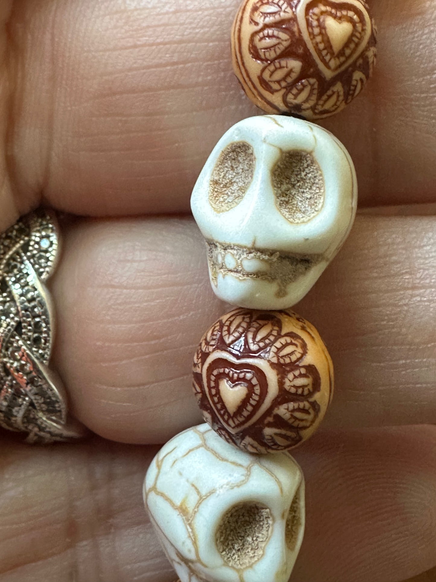 Boho Skull stretch bracelet