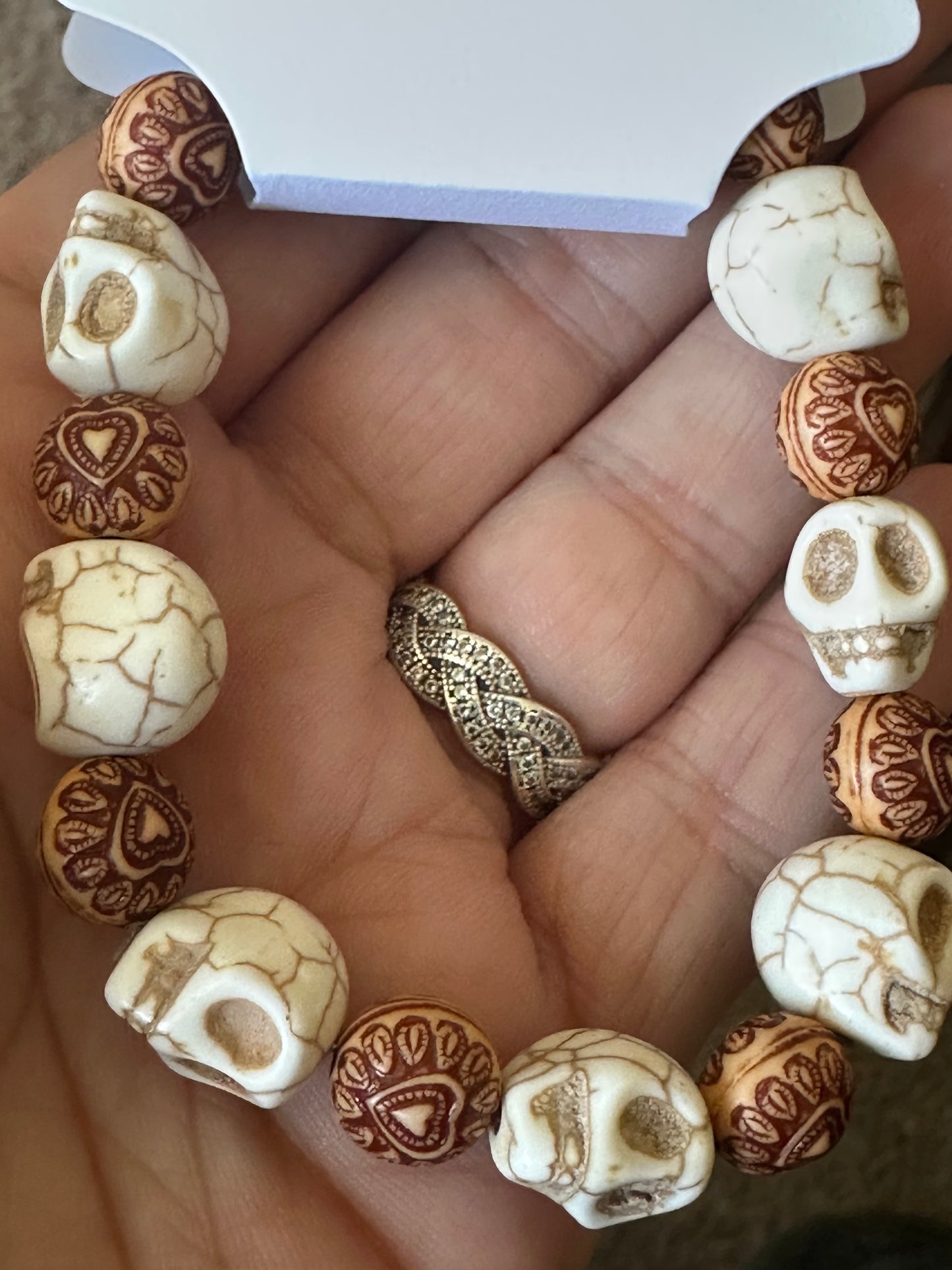 Boho Skull stretch bracelet