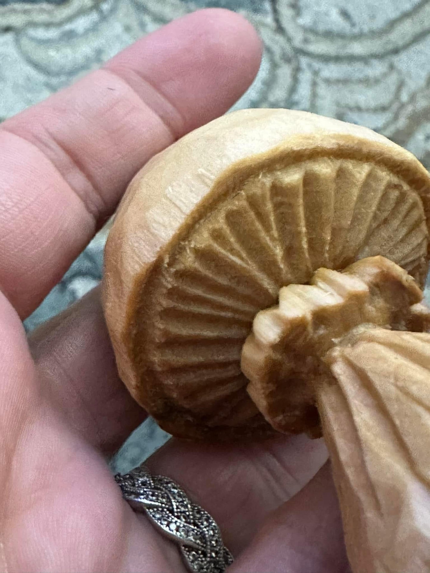 Hand carved Mushroom set of 2 (pre order)
