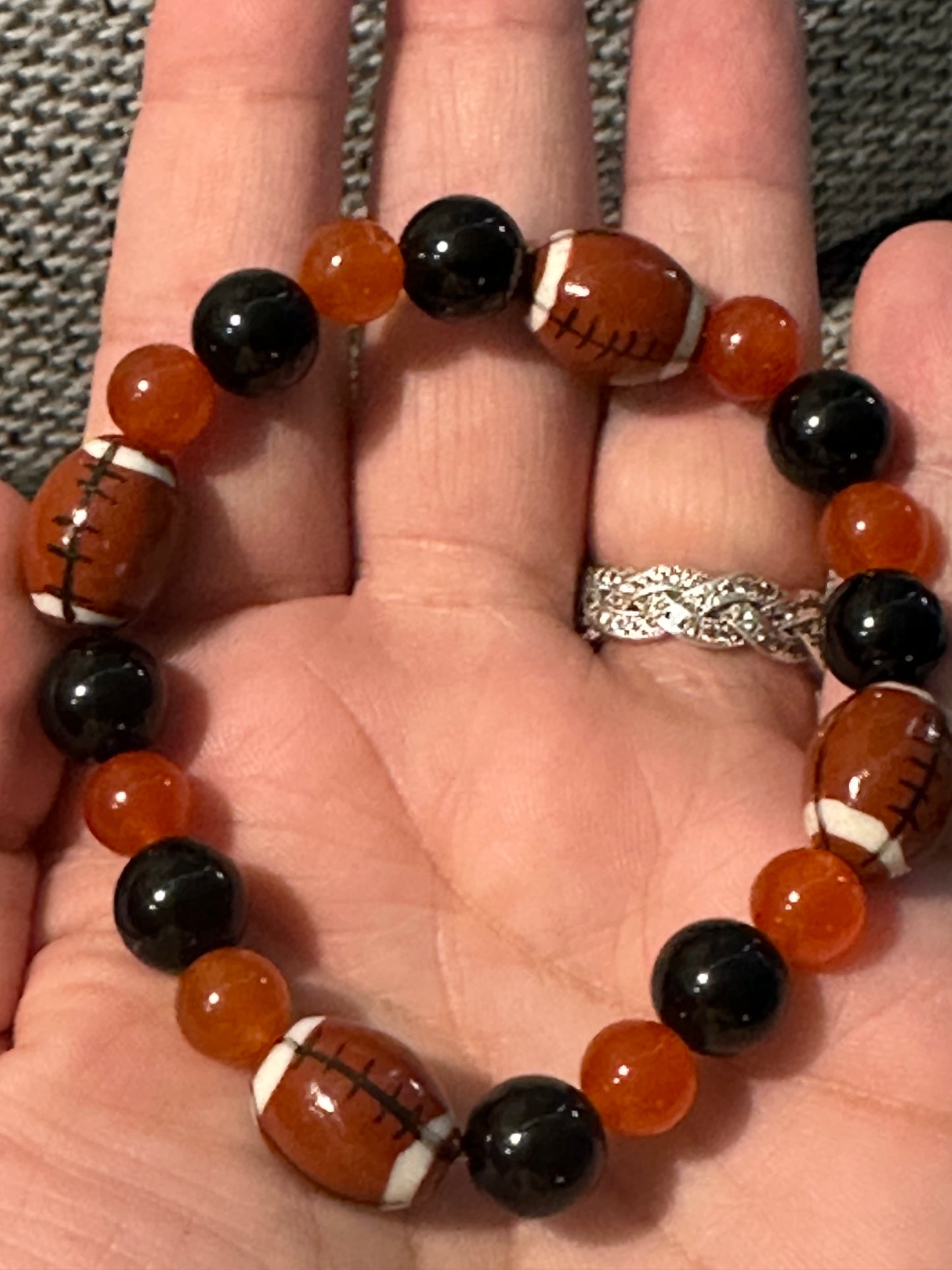 Cincy Football Stretch Bracelet