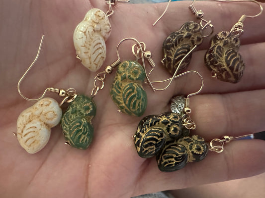 Ceramic Owl Earrings