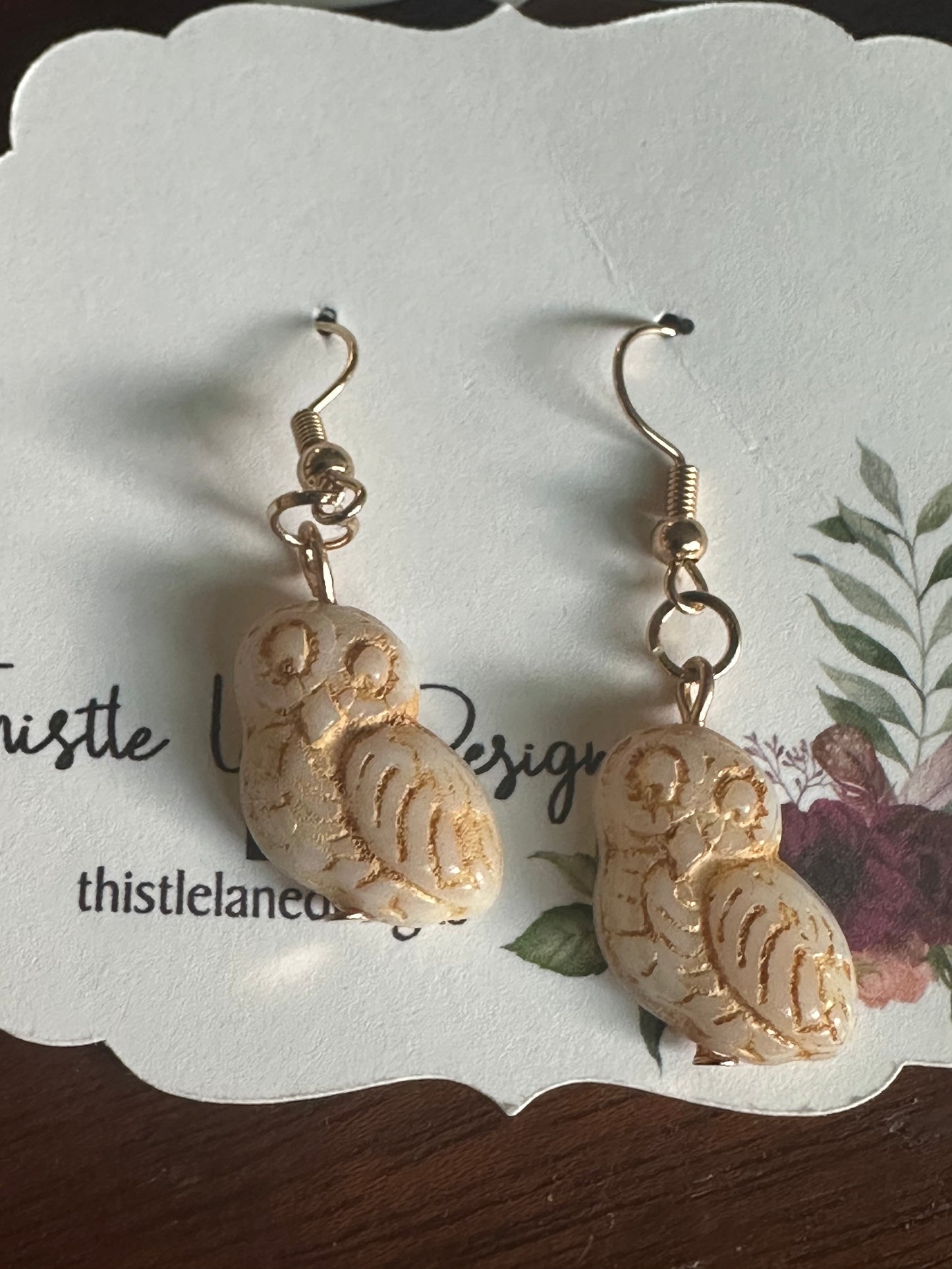 Ceramic Owl Earrings