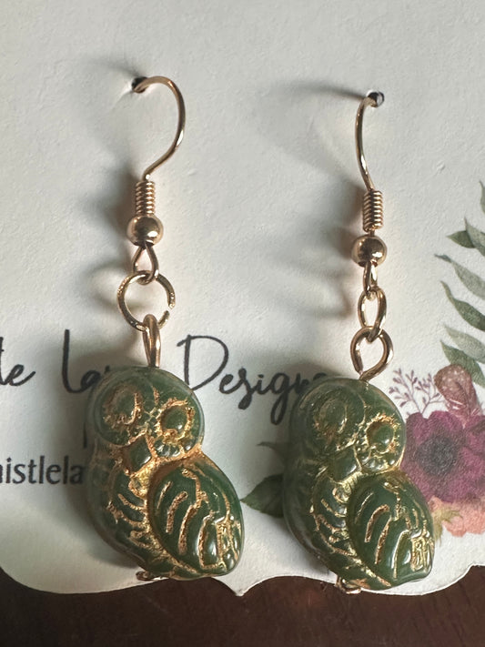 Ceramic Owl Earrings