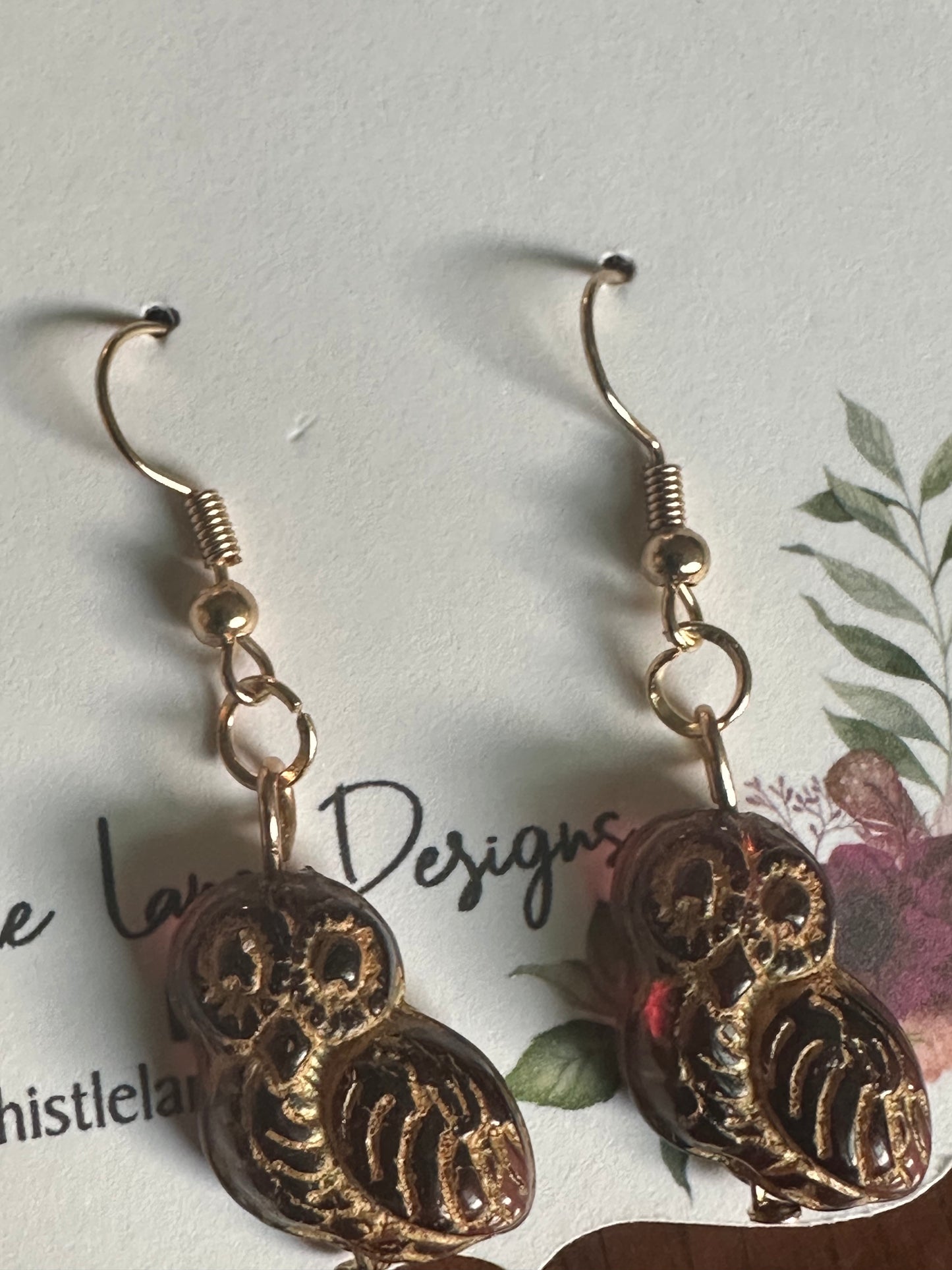 Ceramic Owl Earrings