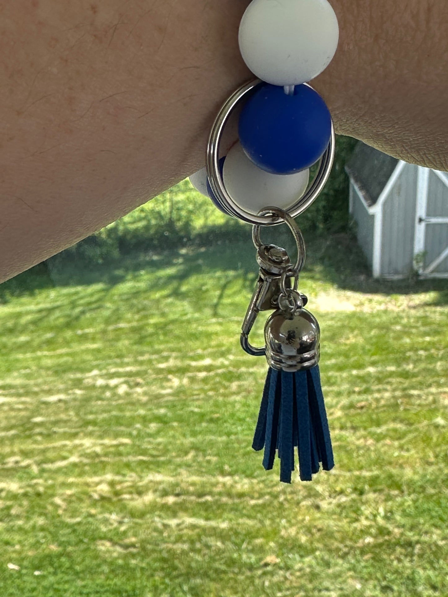 NKY Local School Spirit Beaded Wristlet and Beaded Bar Keychains