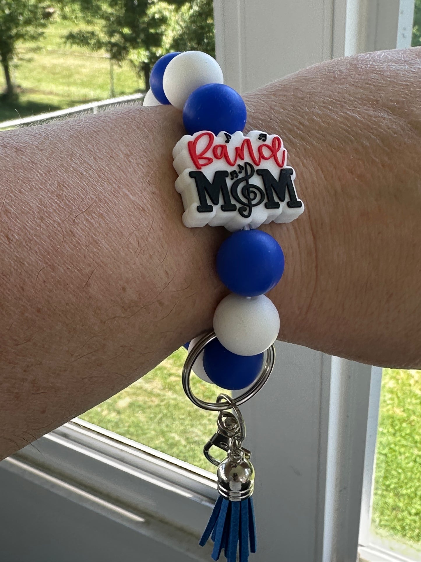 NKY Local School Spirit Beaded Wristlet and Beaded Bar Keychains