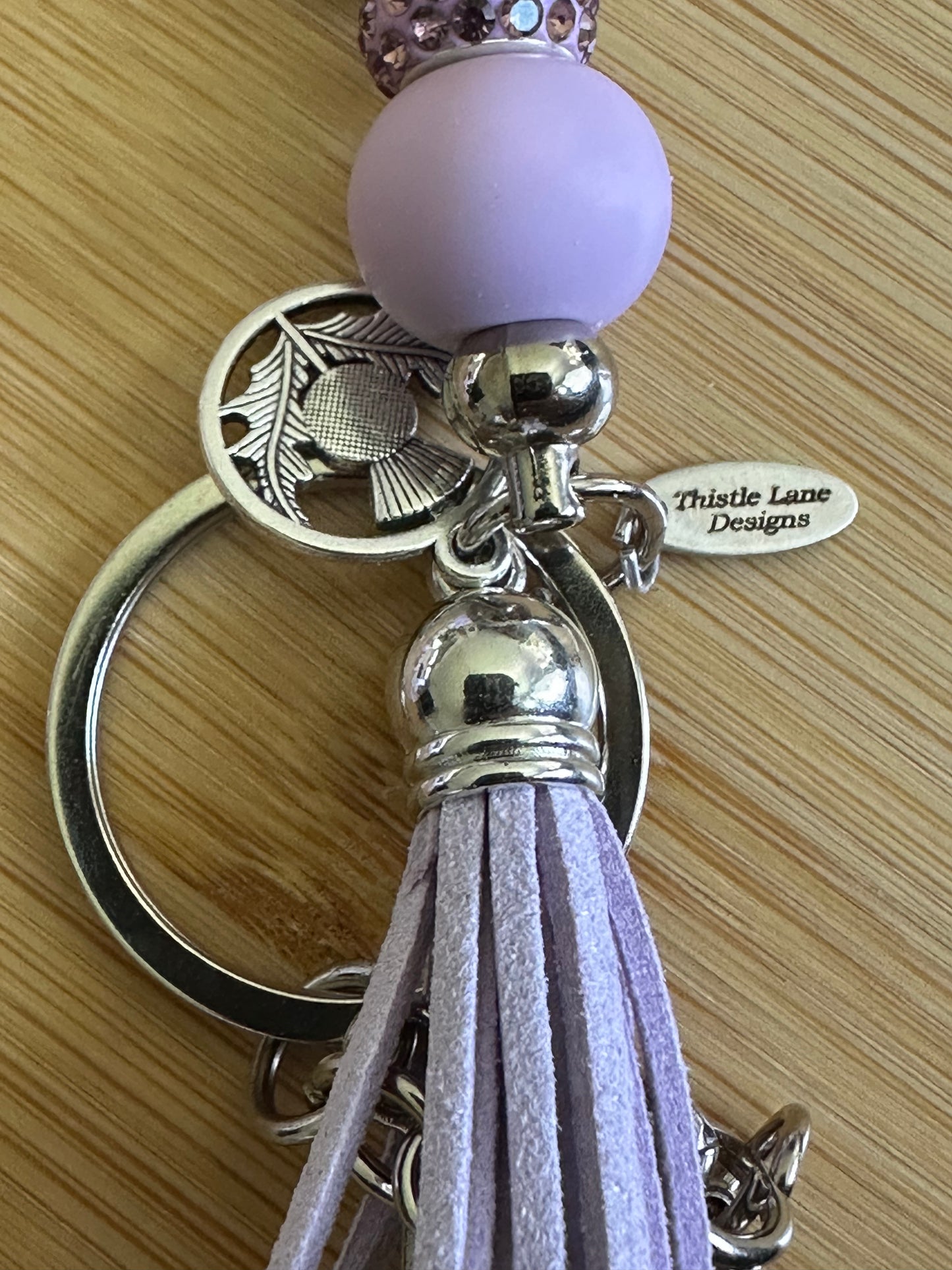 Thistle Wristlet and Beaded Bar Keychains