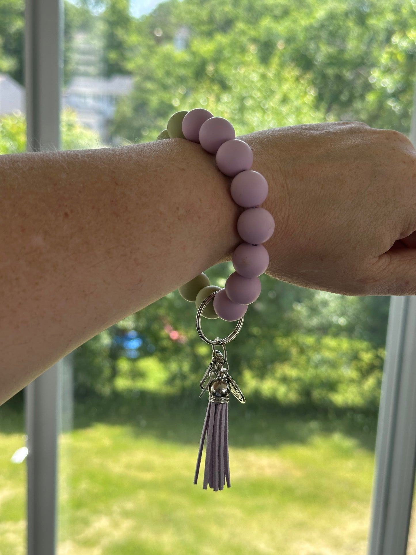 Thistle Wristlet and Beaded Bar Keychains