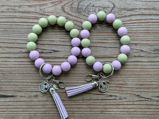 Thistle Wristlet and Beaded Bar Keychains