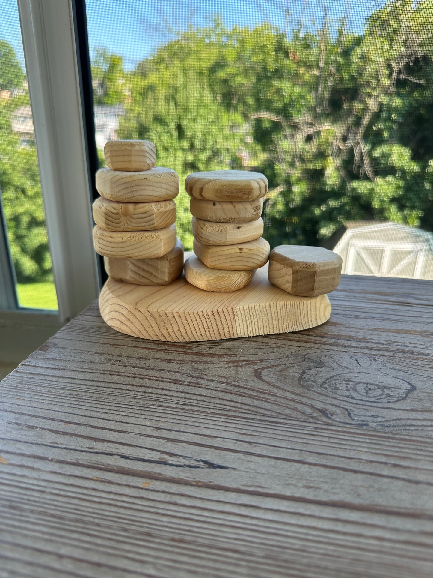 Barefoot Babies|Barefoot Kids: Handmade Wood Stacking Stones (Balancing Blocks)