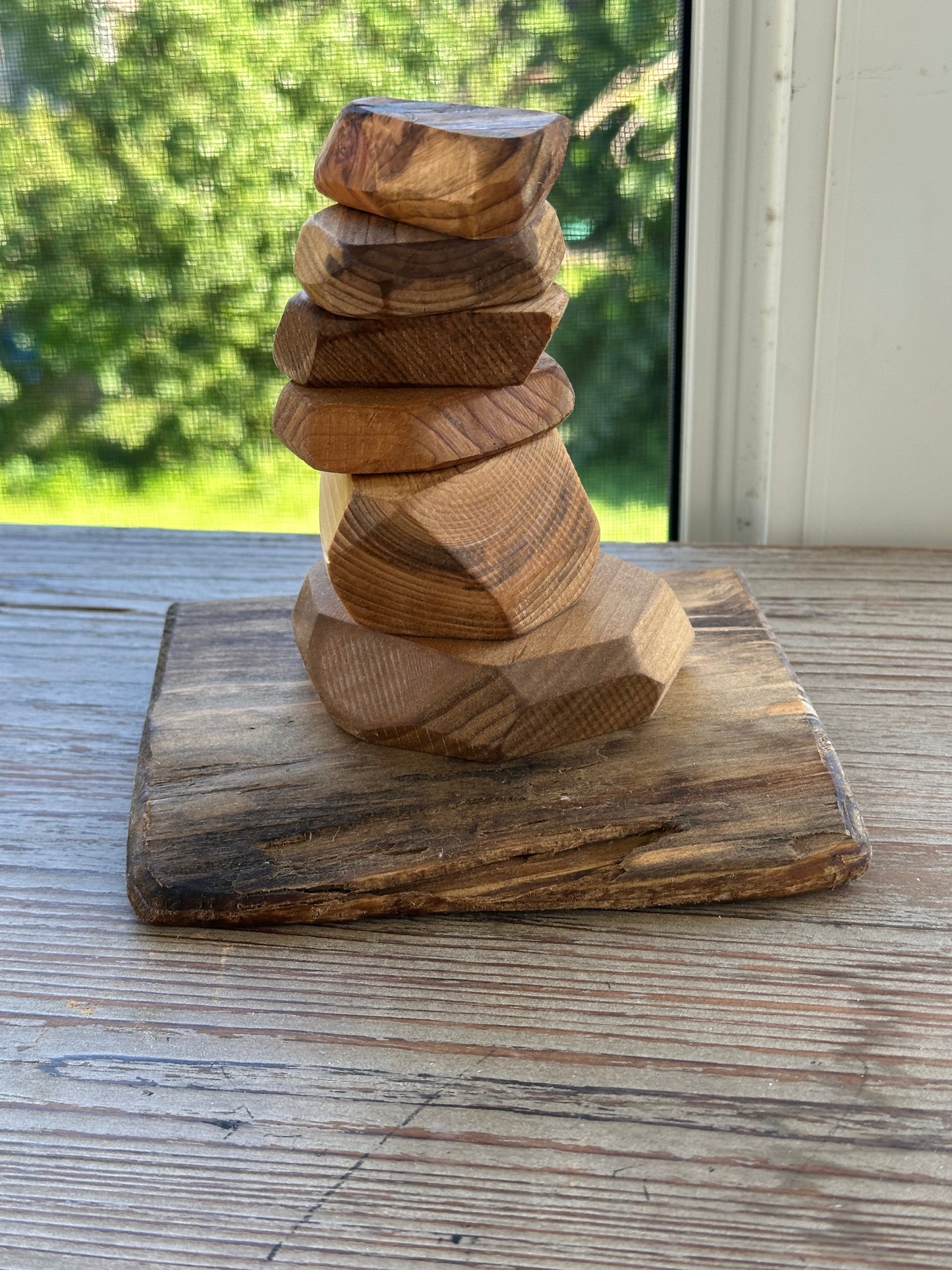 Barefoot Babies|Barefoot Kids: Handmade Wood Stacking Stones (Balancing Blocks)