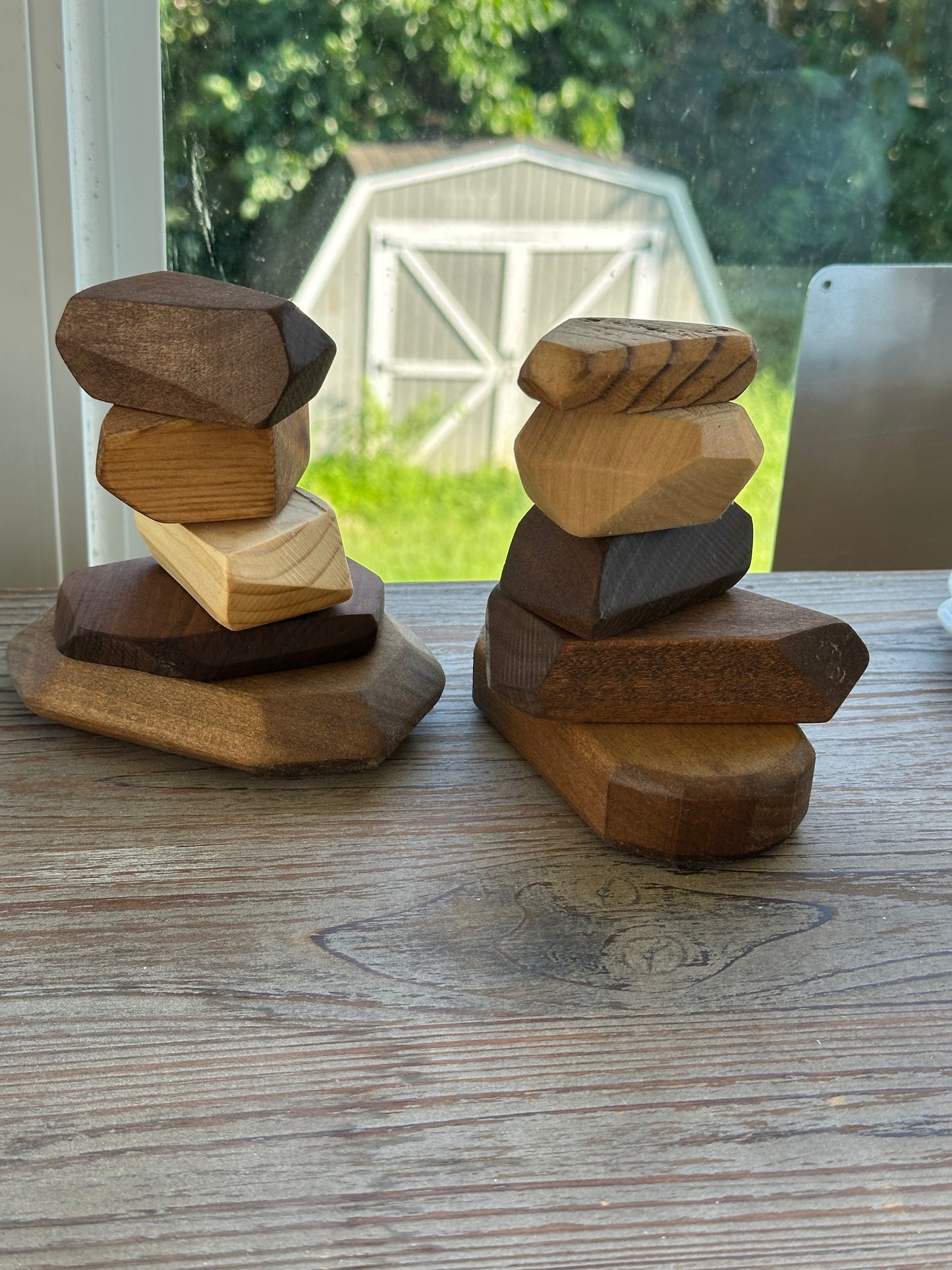 Barefoot Babies|Barefoot Kids: Handmade Wood Stacking Stones (Balancing Blocks)
