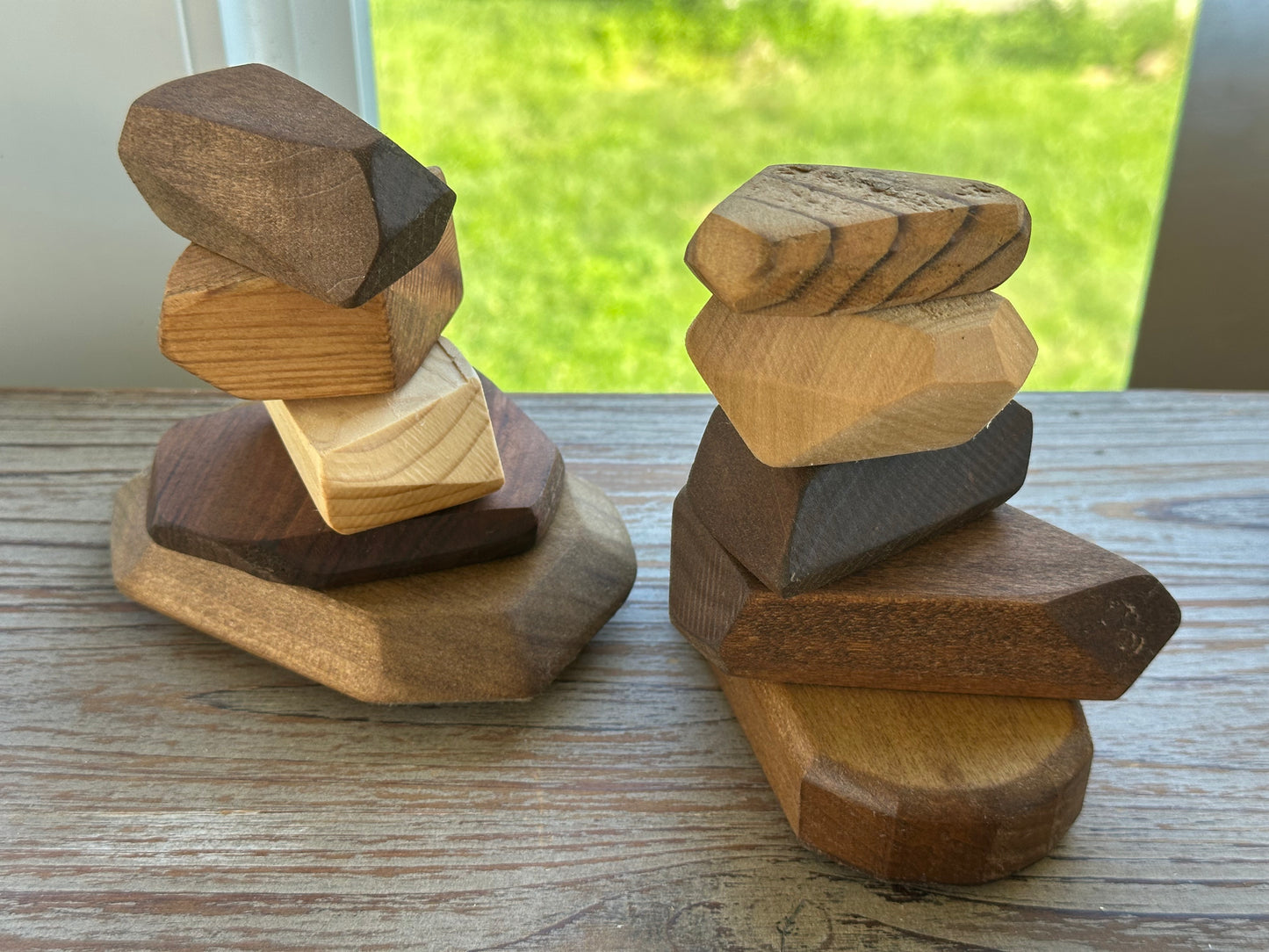 Barefoot Babies|Barefoot Kids: Handmade Wood Stacking Stones (Balancing Blocks)