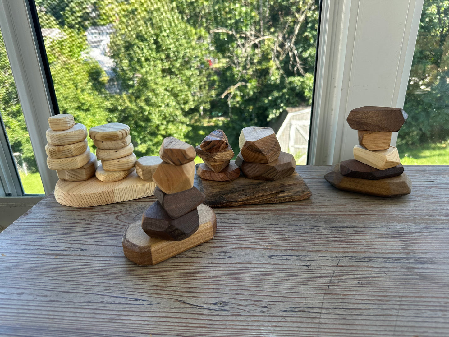 Barefoot Babies|Barefoot Kids: Handmade Wood Stacking Stones (Balancing Blocks)