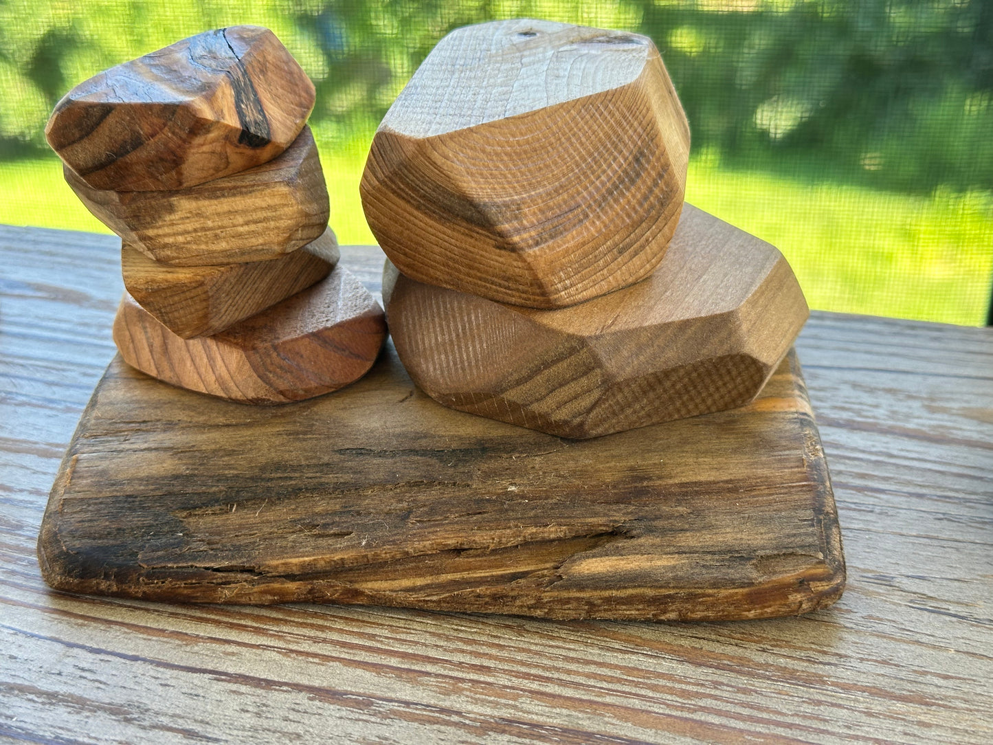 Barefoot Babies|Barefoot Kids: Handmade Wood Stacking Stones (Balancing Blocks)