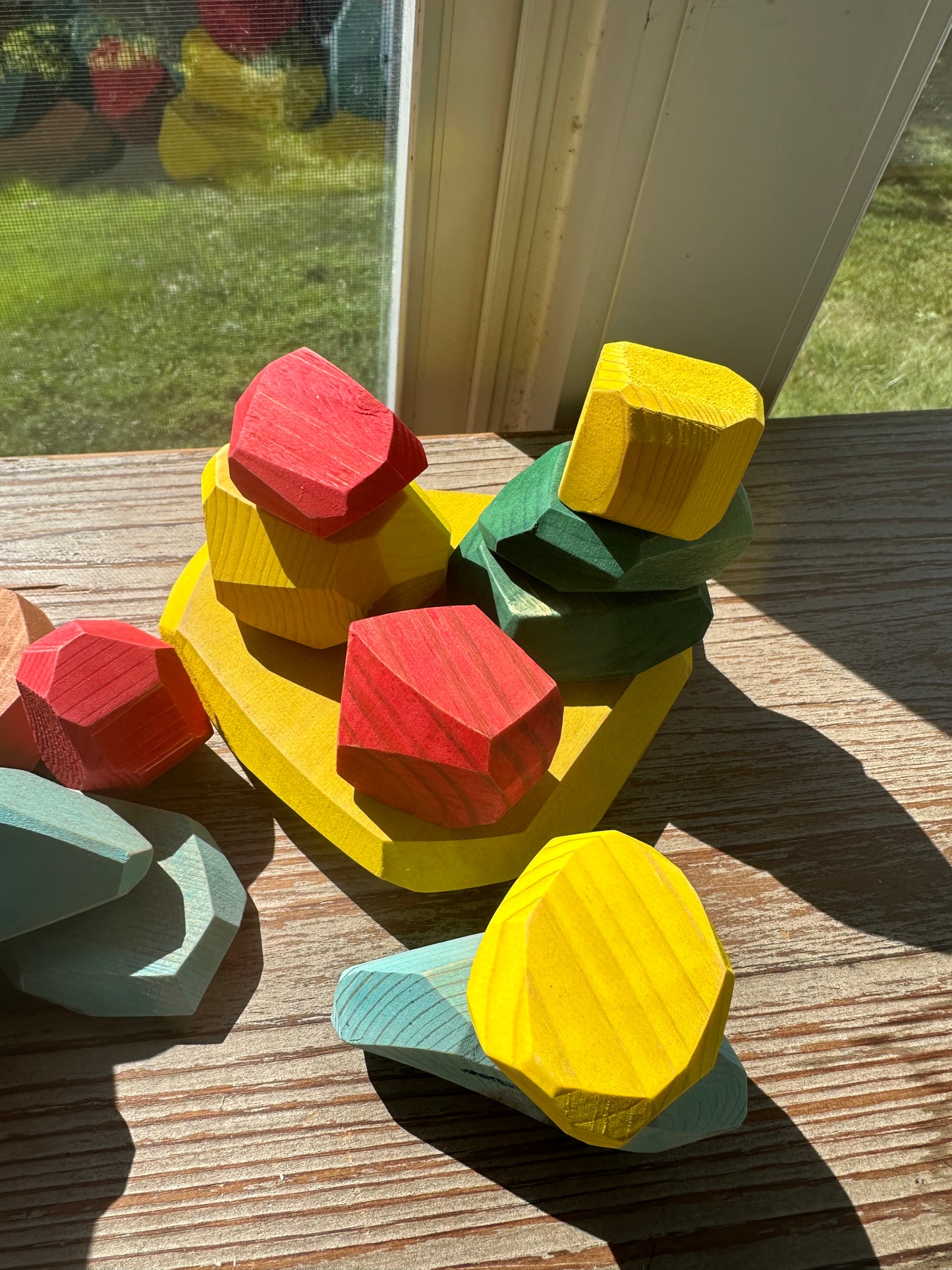 Barefoot Babies|Barefoot Kids: Handmade Wood Stacking Stones (Balancing Blocks)