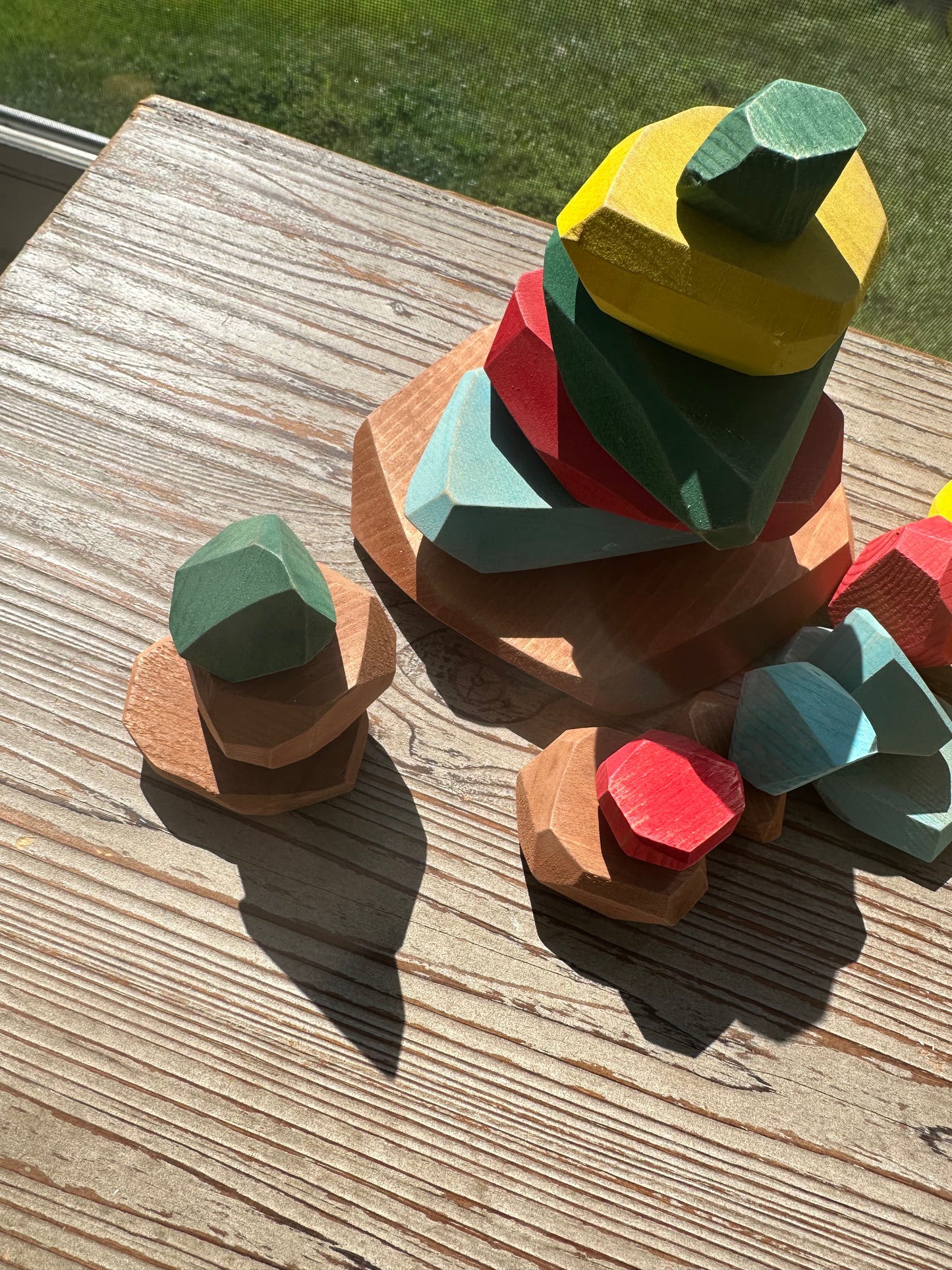 Barefoot Babies|Barefoot Kids: Handmade Wood Stacking Stones (Balancing Blocks)