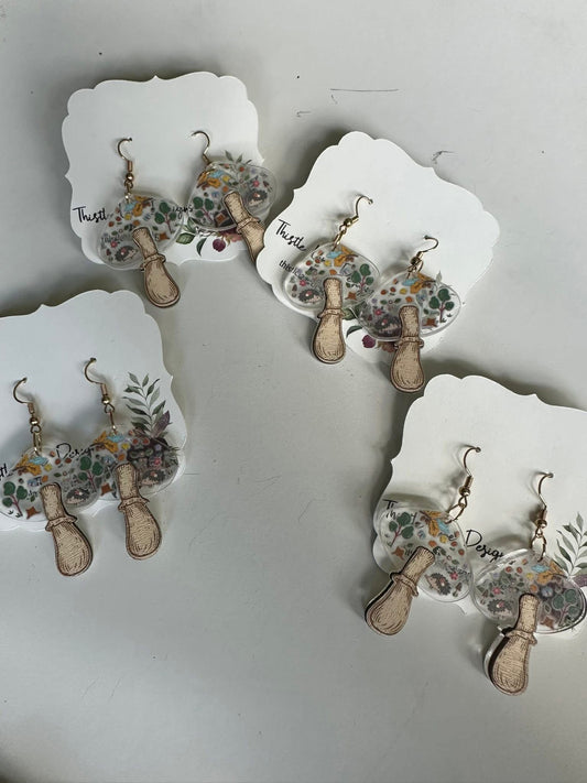 Cottage Core Mushroom Earrings