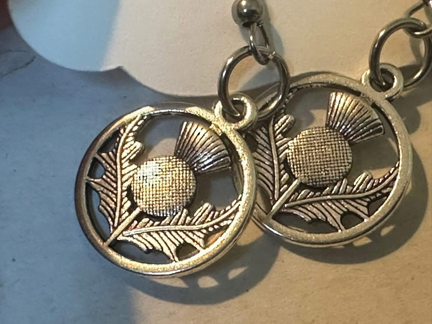 Silver Thistle Earrings