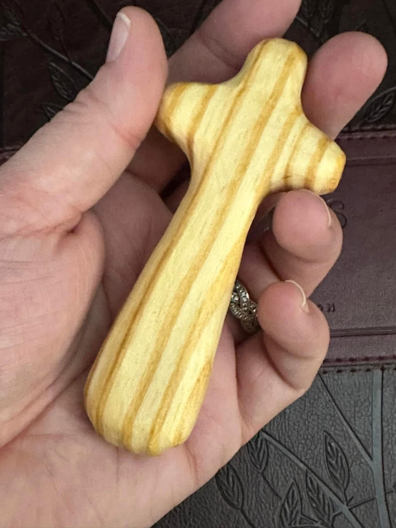 Hand carved Comfort Prayer Cross Set of 2: Style 2 (PreOrder)