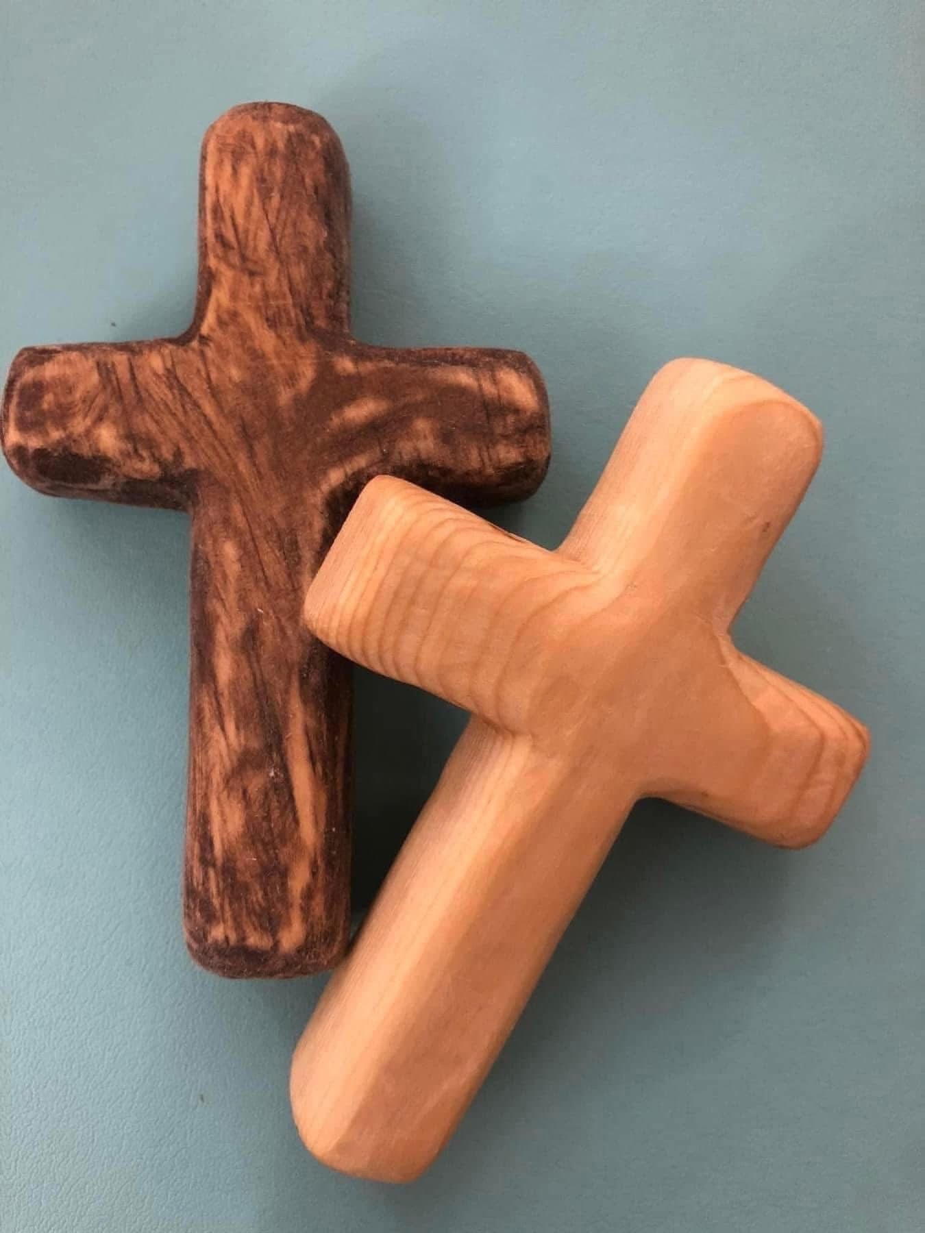 Hand carved Comfort Prayer Cross Style 1 (PreOrder)